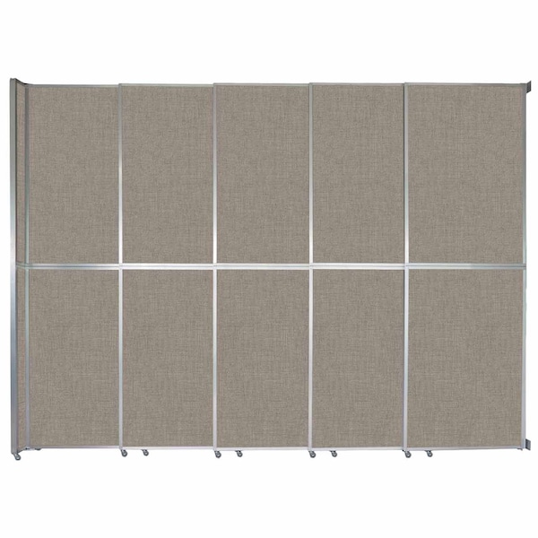 Versare Operable Wall Sliding Room Divider 15'7" x 12'3" Warm Pebble Fabric 1070282-2 - main